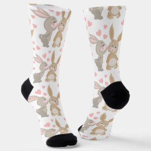 Chaussette Bunnies amoureux