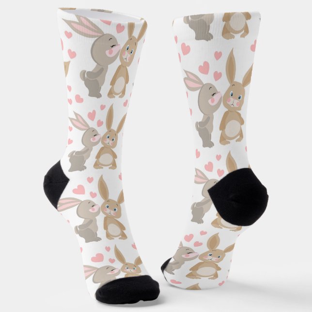 Chaussette Bunnies amoureux (Angulaire)