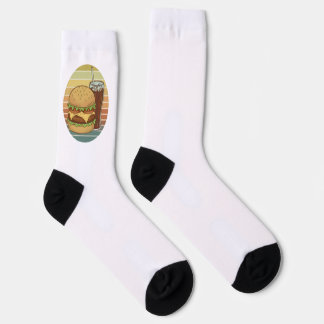 Chaussette Burger et cola rétro.