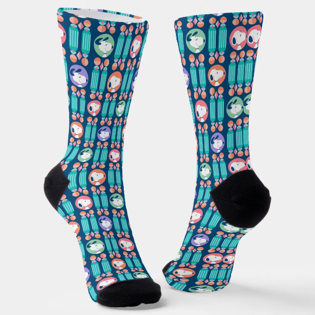 Chaussette cacahuètes | Snoopy Dark Blue Deco Dreams Motif (Angulaire)