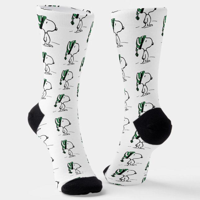 Chaussette cacahuètes | Snoopy Green Casquette de neige (Angulaire)