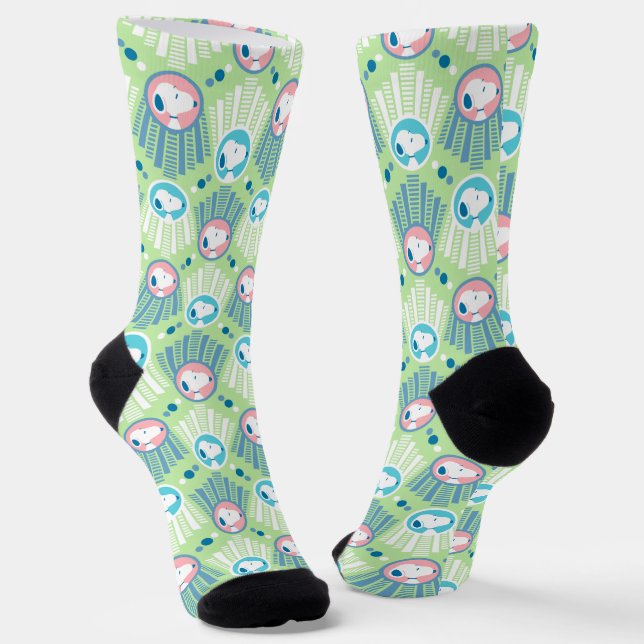 Chaussette cacahuètes | Snoopy Mint Green Deco Dreams Motif (Angulaire)