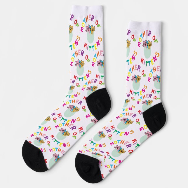 Chaussette Cadeau amoureux des chats de la mère de Kittens (Gauche)