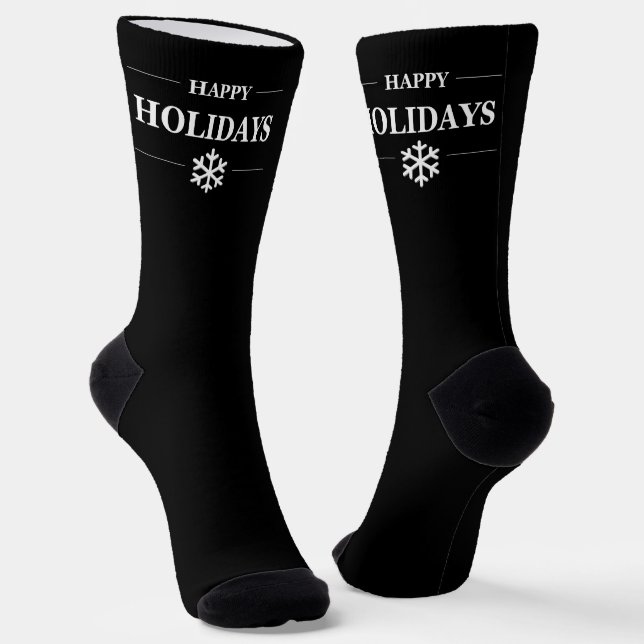 Chaussette Cadeau personnalisé de Noël heureux vacances (Angulaire)