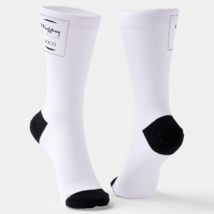 Chaussette Cadeau Personnalisé Élégant de Mariage Moderne Sur