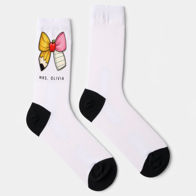 Chaussette Cadeau personnalisé pour enseignant | Enseignant p (Droite)
