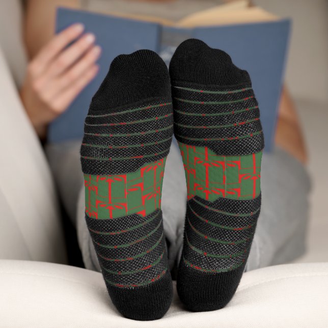 Chaussette Cadeaux de Noël modernes Design Chaussettes de vac (Fond)