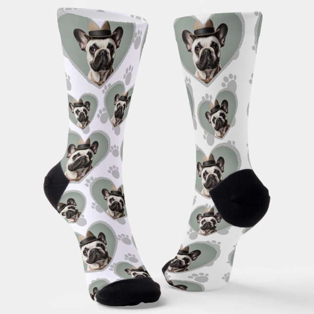 Chaussette Cadre pour les amoureux de chiens avec une photo a (Angulaire)