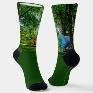 Chaussette Cadre tropical luxuriant de SlipperyJoe's rhinocer