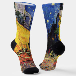 Chaussette Café Terrasse à la nuit par Vincent van Gogh