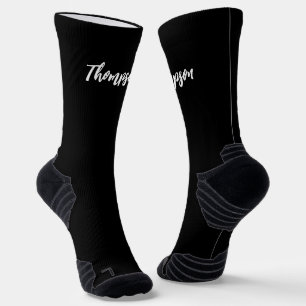 Chaussette Calligraphie minimaliste de l'arrière - plan noir 