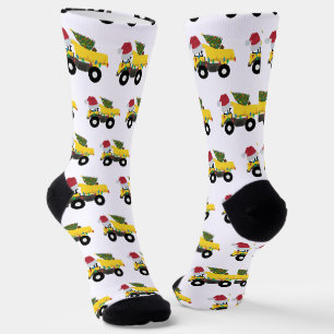 Chaussette Camion à benne Noël Camions de construction