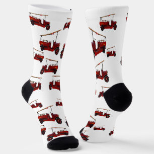 Chaussette Camions Vintages rouges, Chaussettes d'équipage