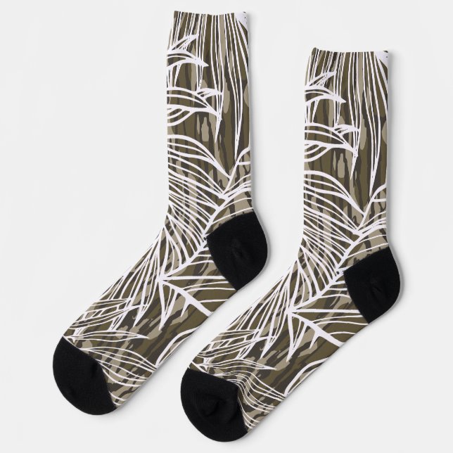 Chaussette Camo Bottom Lands Botanique Sans Couture (Gauche)