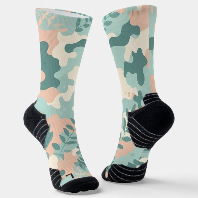 Chaussette Camouflage Abstrait Pastel (Angulaire)