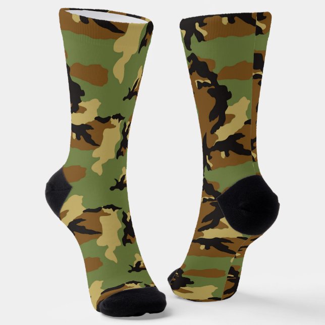 Chaussette Camouflage forestier Motif militaire (Angulaire)