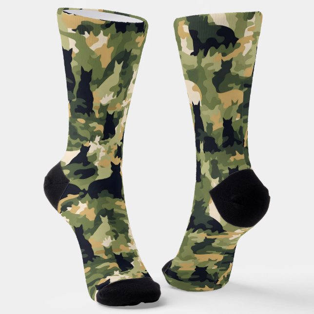Chaussette Camouflage Militaire de Chats (Angulaire)