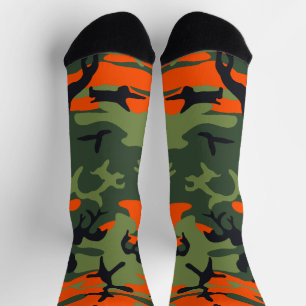 Chaussette Camouflage orange et vert, Militaire, Armée