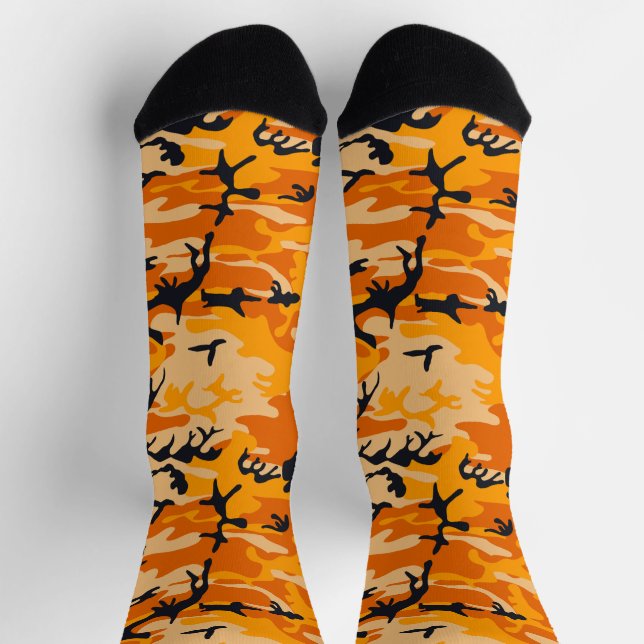Chaussette Camouflage orange, Militaire, Armée (Haut)