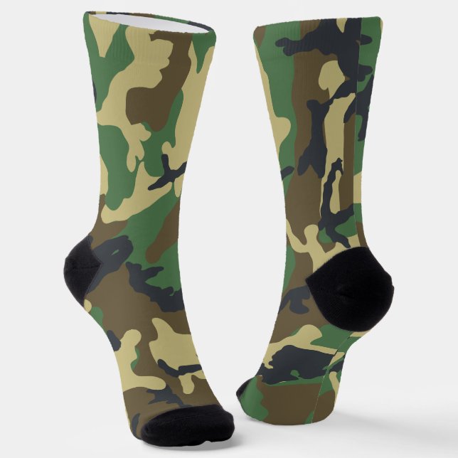 Chaussette Camouflage vert de l'armée Camo Imprimer la chasse (Angulaire)