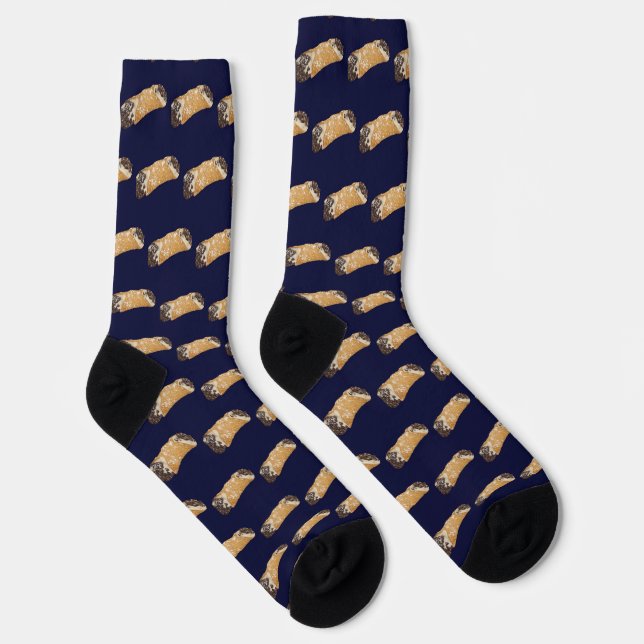 Chaussette Cannoli on Navy Blue Background (Droite)
