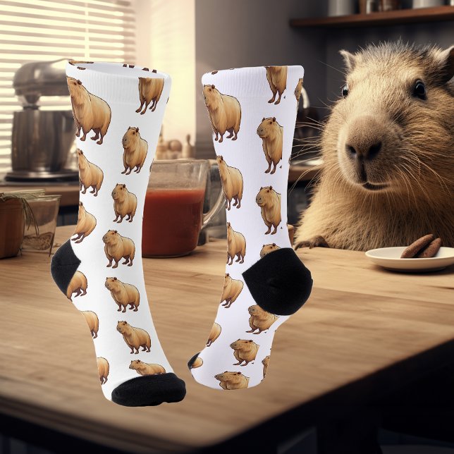 Chaussette Capybara Motif Cute (Créateur téléchargé)