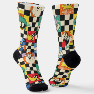 Chaussette Caractères LOONEY TUNES™ sur Checker noir et blanc