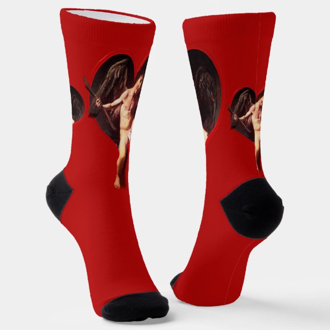 Chaussette Caravage Cupidon Saint-Valentin (Angulaire)