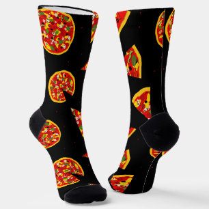 Chaussette Caricature amusante de Pizza Lover
