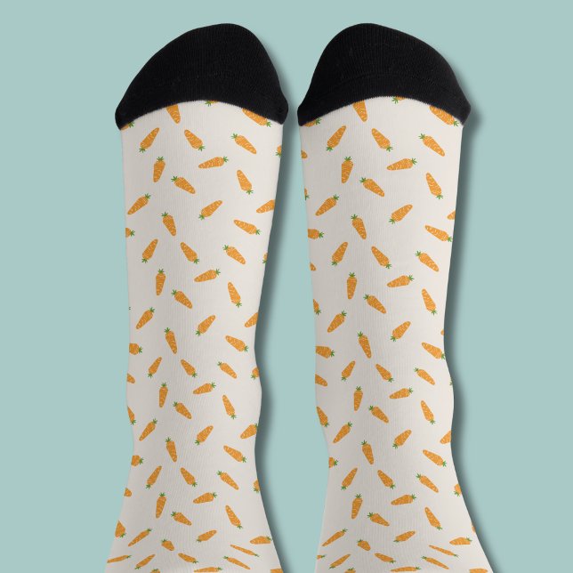 Chaussette Carottes motif légume (Carrot pattern socks)