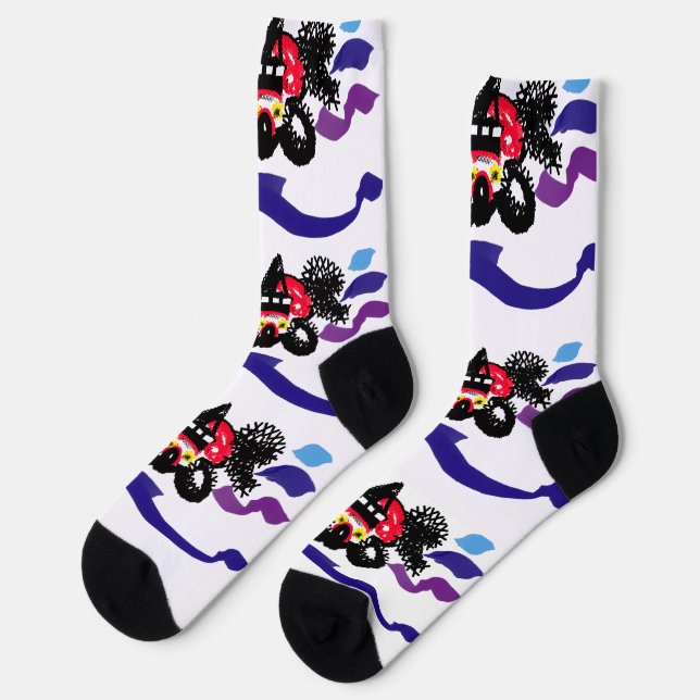 Chaussette Carpe koï de joie  (Gauche)