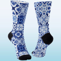 Carreaux Bleus Bleu Méditerranéen Motif Aquarelle