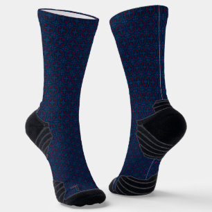 Chaussette Carreaux floraux décoratifs motif 
