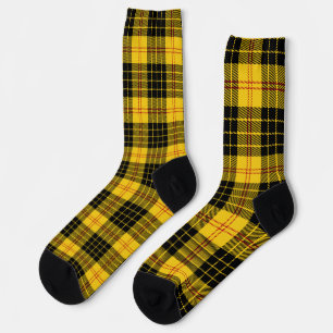 Chaussette Carreaux Jaune Noir