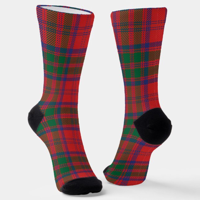 Chaussette Carreaux Rouge Vert Tartan (Angulaire)