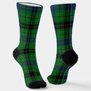 Chaussette Carreaux Verts Élégants Tartan Rustique