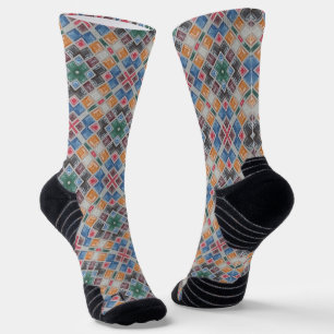 Chaussette Carrelage de mosaïque coloré Motif Serviette de ba