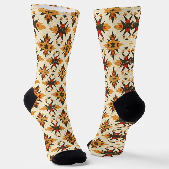 Chaussette Carrelage motif indien cool (Angulaire)