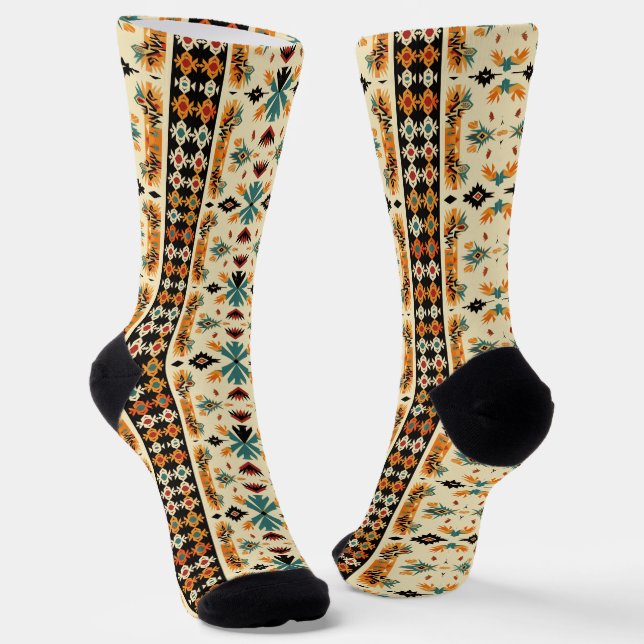 Chaussette Carrelage motif indien cool (Angulaire)