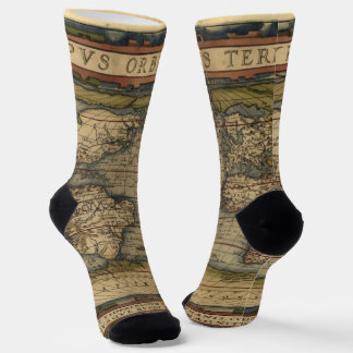 Chaussette Carte du monde vintage Atlas Conception historique
