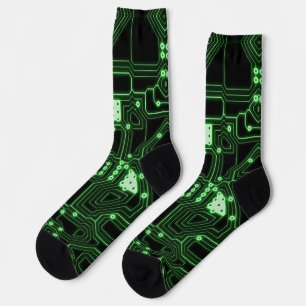 Chaussette Carte Neon Green Circuit