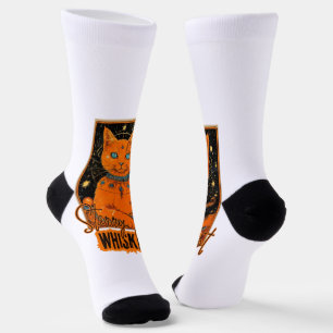 Chaussette Cartes de Tarot & Chat Orange   Vibes cosmiques