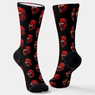 Chaussette Cartes Rouges Vintage Style Cadeau Hommes Femmes E