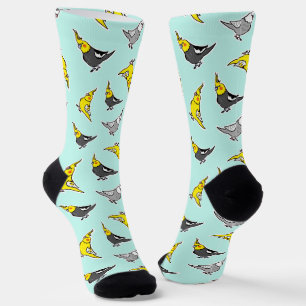Chaussette Cartoon Cockatiel Motif
