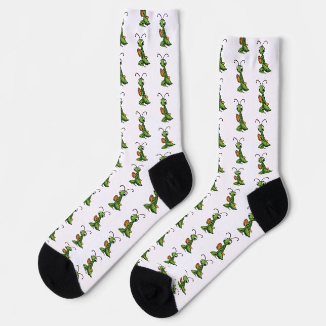 Chaussette Cartoon Praying Mantis Socks (Gauche)
