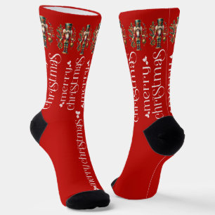 Chaussette Casse-noisette de Noël coloré Joyeux Noël