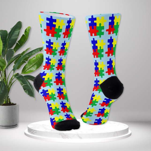 Chaussette Casse-tête de sensibilisation à l'autisme Unisexe  (Créateur téléchargé)