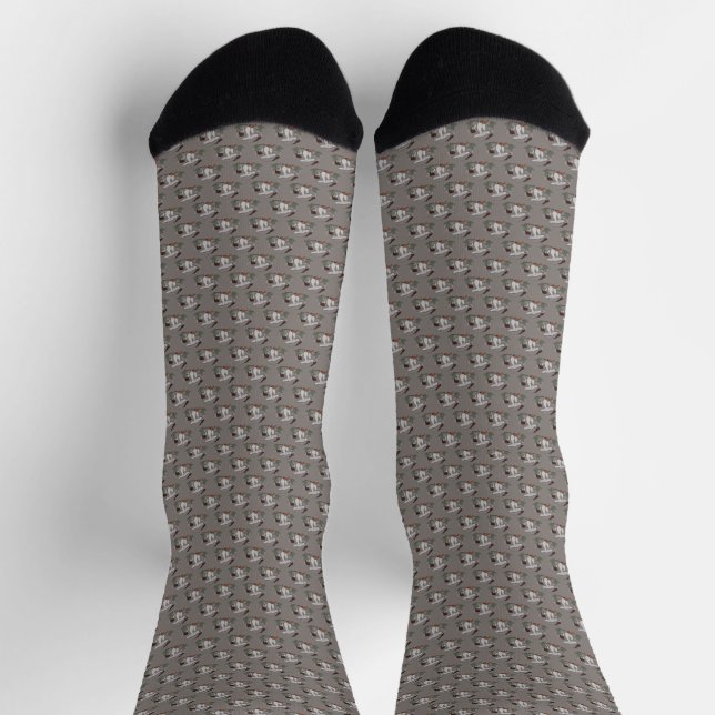 Chaussette caterpillar mushroom pattern Socks (Haut)