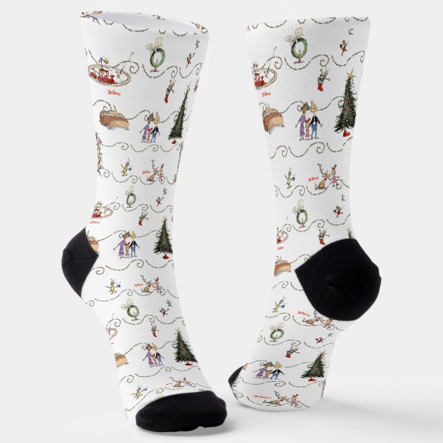Chaussette Célébration de la guirlande de Noël de Whoville (Angulaire)