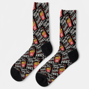 Chaussette Celui que je partagerai Mes Fries avec des Valenti
